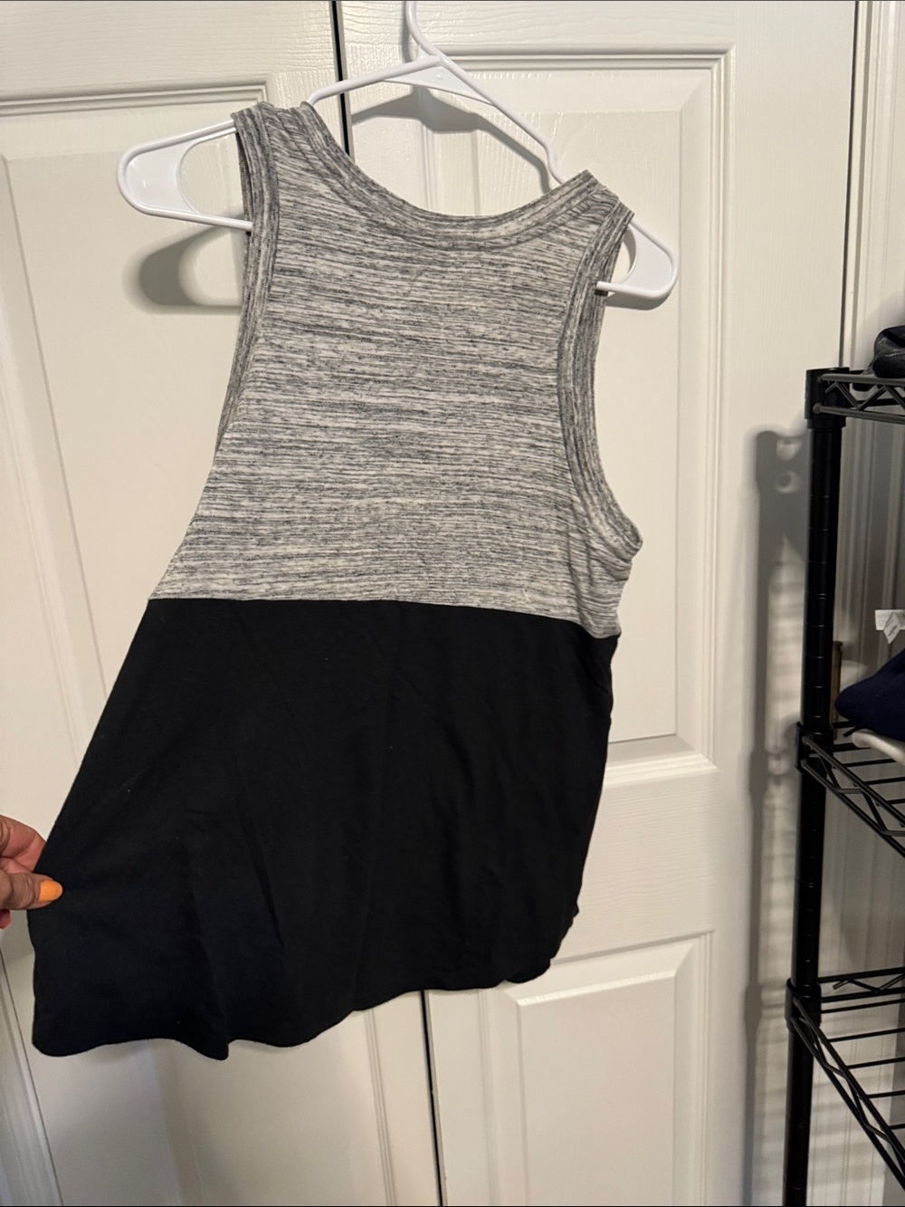 PINK Victoria's Secret Gray & Black Sequin Graphic Tank - Picture 3 of 3